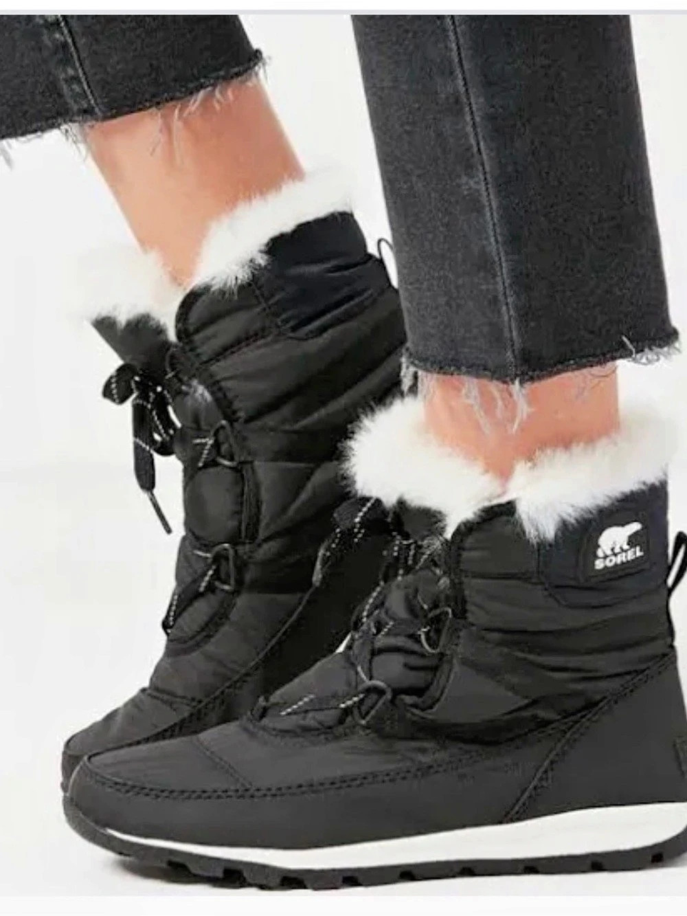 Sorel Women's Black & White Winter Boots